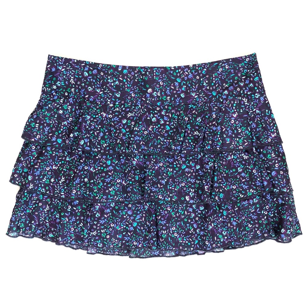 Tiered Cotton Floral Express Skirt